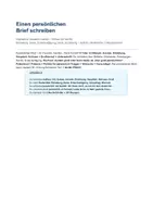 Vorschau - Unterrichtsreihen - Einen persönlichen Brief schreiben Interaktive Deutsch - Deckblatt