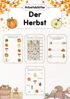 Vorschau - Arbeitsblätter - Arbeitsblätter Der Herbst | Herbstarbeitsmaterial - Deckblatt