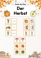 Vorschau - Spiele - "Finde das Paar" Herbst | Spiel Herbst - Deckblatt