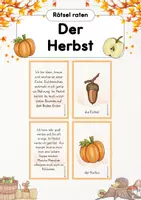Vorschau - Quiz - Rätsel raten Herbst | Herbsträtsel - Deckblatt
