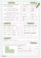 Vorschau - Arbeitsblätter - Schulstart Mathematik - Check (Wiederholung & Lernstandserhebung mit Lösungen für Ende 5. Schulstufe oder Anfang 6. Schulstufe) - Seite 3