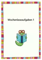 Vorschau - Arbeitsblätter - Wochenleseaufgaben 1 - Deckblatt