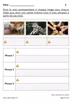Aperçu - Feuilles d'exercices - Ateliers de français CE1 - J'écris des textes n°1 - Page 2