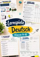 Vorschau - Arbeitsblätter - Lernspiele Deutsch Klasse 9–10 | 5 abwechslungsreiche Arbeitsblätter zu Sprache, Text & Medien - Deckblatt
