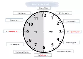 Vorschau - Arbeitsblätter - Telling time- craft a clock - Seite 3