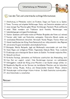 Vorschau - Arbeitsblätter - Unterhaltung im Mittelalter Lesetext einfach verständlich mit Aufgaben, Lösungen und Wortspeicher - Seite 3