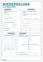 Vorschau - Arbeitsblätter - Schulstart Mathematik - Check (Wiederholung & Lernstandserhebung mit Lösungen für Ende 6. Schulstufe oder Anfang 7. Schulstufe) - Seite 1