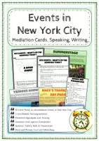 Vorschau - Arbeitsblätter - New York City Events - Mediation Cards (worksheets & presentation) - Deckblatt
