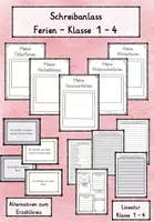 Vorschau - Arbeitsblätter - Schreibanlass nach den Ferien - Klasse 1-4 - Deckblatt