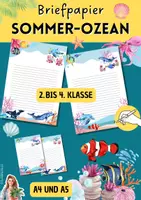 Vorschau - Anderer Materialtyp - Briefpapier Sommer | Ozean & Unterwasser | Delfine, Fische & Wale | Klasse 2–4 - Deckblatt