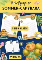 Vorschau - Anderer Materialtyp - Briefpapier Sommer | Capybaras & Wasserschweine | Klasse 2–4 - Deckblatt