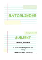 Vorschau - Poster - Satzglieder mit Flashcards unterscheiden lernen - Deckblatt