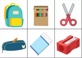 Aperçu - Cartes / Images - Flashcards - Matériel scolaire - P1 - Page de couverture
