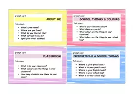 Vorschau - Spiele - Prompt cards for the 1st form - Seite 1