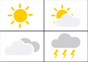 Aperçu - Cartes / Images - Anglais - Flashcards weather - P1 - Page de couverture