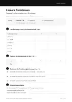 Vorschau - Arbeitsblätter - Lineare Funktionen Klasse 9 Gratis - Deckblatt