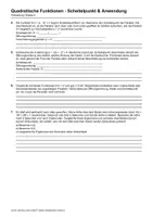 Vorschau - Arbeitsblätter - Quadratische Funktionen Klasse 9 - Seite 1