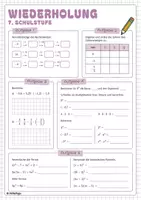 Vorschau - Arbeitsblätter - Schulstart Mathematik - Check (Wiederholung & Lernstandserhebung mit Lösungen für Ende 7. Schulstufe oder Anfang 8. Schulstufe) - Deckblatt