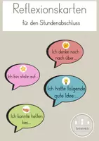 Vorschau - Präsentationen/Tafelbilder - Reflexionssprechblasen für den Stundenabschluss - Klasse 1-4 - Deckblatt