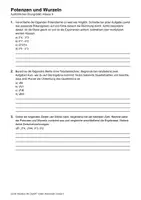 Vorschau - Arbeitsblätter - Potenzen und Wurzeln Klasse 9 Gratis - Deckblatt