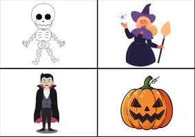 Aperçu - Cartes / Images - Anglais - Pack Halloween - P2 - Page 2