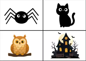 Aperçu - Cartes / Images - Anglais - Pack Halloween - P2 - Page 3