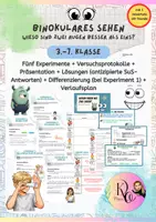 Vorschau - Stundenentwürfe - Materialpaket: Binokulares Sehen UB-Stunde - Deckblatt