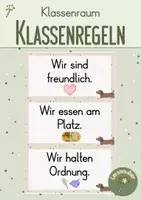 Vorschau - Poster - Klassenraum Klassenregeln Dackel - Deckblatt