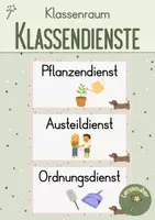 Vorschau - Poster - Klassenraum Klassendienste Dackel - Deckblatt