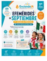 Vista previa - Unidades / Secuencias / Situaciones de Aprendizaje - Efemérides de Septiembre 1.º de Primaria | Actividades, Audios, Imprimibles y Calendario Cívico 2026-2027 - página 1