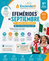 Vista previa - Unidades / Secuencias / Situaciones de Aprendizaje - Efemérides de Septiembre 1.º de Primaria | Actividades, Audios, Imprimibles y Calendario Cívico 2026-2027 - Portada
