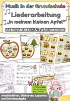 Vorschau - Unterrichtsreihen - In meinem kleinen Apfel – Liederarbeitung Klasse 1–2 | Musik, Bildkarten, Arbeitsblätter & Bewegung - Deckblatt