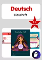 Vorschau - Arbeitsblätter - Futur I – Arbeitsheft mit 3 Varianten | Deutsch | Arbeitsblätter & interaktive Übungen - Deckblatt