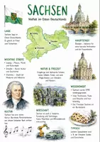 Vorschau - Arbeitsblätter - Lernplakat + Arbeitsblätter zum Thema "Sachsen" + Lösung & MP3 + Mindmap + Infografik - Deckblatt