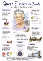 Vorschau - Arbeitsblätter - Lernplakat + AB mit Fragen zum Thema "Queen Elisabeth die Zweite" + Lösungsblatt - Deckblatt