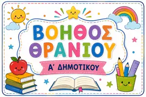 Προεπισκόπηση - Φύλλα εργασίας - «Βοηθός Θρανίου – Α΄ Δημοτικού» - Εξώφυλλο