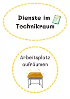 Vorschau - Aufgabenkarten - Dienste im Technikunterricht - Organisation im Technikraum - Seite 1