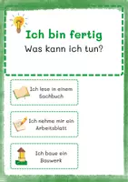 Vorschau - Aufgabenkarten - Ich bin fertig-was kann ich tun - Deckblatt