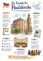 Vorschau - Arbeitsblätter - Lernplakat + Arbeitsblätter zum Thema "Frankfurter Paulskirche" + Lösung & MP3 + Mindmap + Infografik - Deckblatt