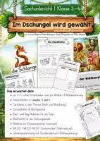 Vorschau - Unterrichtsreihen - Im Dschungel wird gewählt | Wahlen & Demokratie | Sachunterricht Klasse 3–4 | Materialpaket + Klassensprecher:innenwahl - Deckblatt