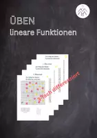 Vorschau - Arbeitsblätter - lineare Funktionen - Spiel - Deckblatt