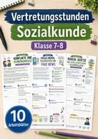 Vorschau - Stundenentwürfe - Vertretungsstunden Sozialkunde Klasse 7-8 | 10 Arbeitsblätter - Deckblatt