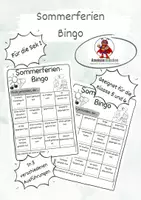 Vorschau - Arbeitsblätter - Sommerferien Bingo - Ankommen nach den Ferien für die Sek l - Deckblatt