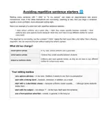 Vorschau - Arbeitsblätter - Avoiding repetitive sentence starters | Writing Skills B2 | Oberstufe - Deckblatt