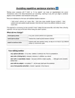 Vorschau - Arbeitsblätter - Avoiding repetitive sentence starters | Writing Skills B2 | Oberstufe - Seite 3