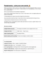 Vorschau - Arbeitsblätter - Paraphrasing – using your own words | Writing Skills B2 | Oberstufe - Seite 3
