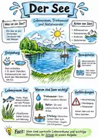 Vorschau - Arbeitsblätter - Lernposter + Arbeitsblätter zum Thema "See" + Lösung & MP3 + Mindmap + Infografik - Deckblatt