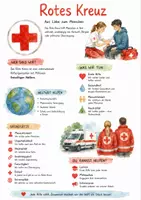 Vorschau - Arbeitsblätter - Lernposter + Arbeitsblätter "Rotes Kreuz" + Lösung & MP3 + Mindmap + Infografik - Deckblatt