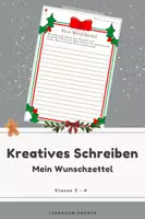 Vorschau - Arbeitsblätter - Mein Wunschzettel - Kreatives Schreiben | Weihnachten | Schreibimpuls - Deckblatt