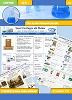 Vorschau - Stundenentwürfe - Die erste Chemiestunde - Belehrung , Experimente, Historie der Chemie - Deckblatt